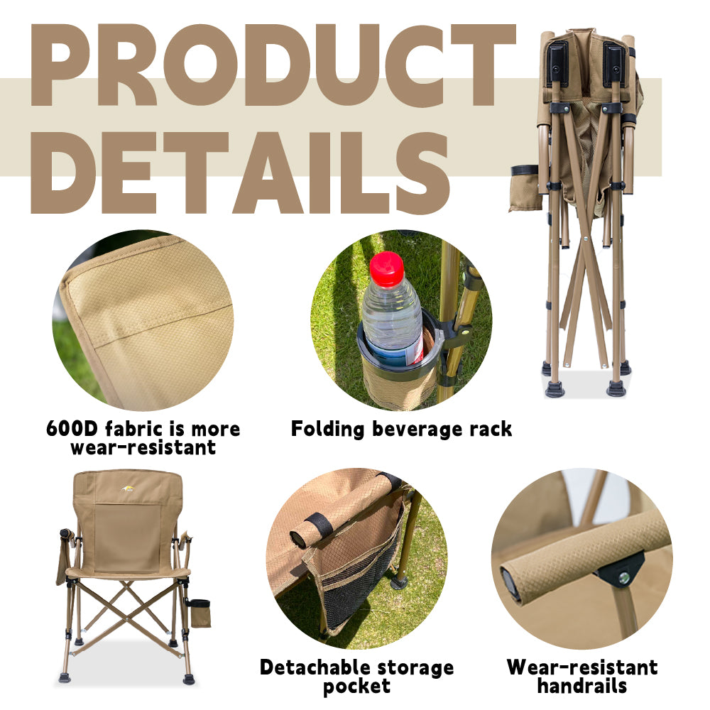 Quick opening camping single folding chair