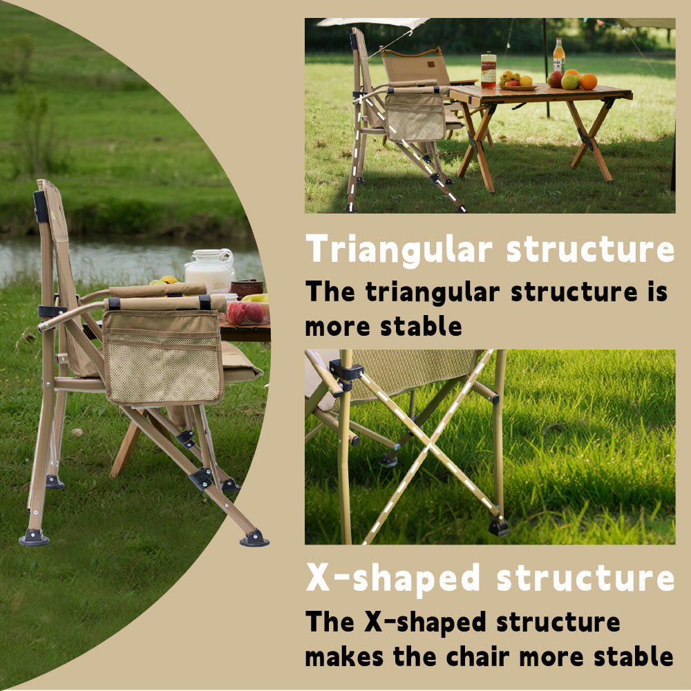 Quick opening camping single folding chair