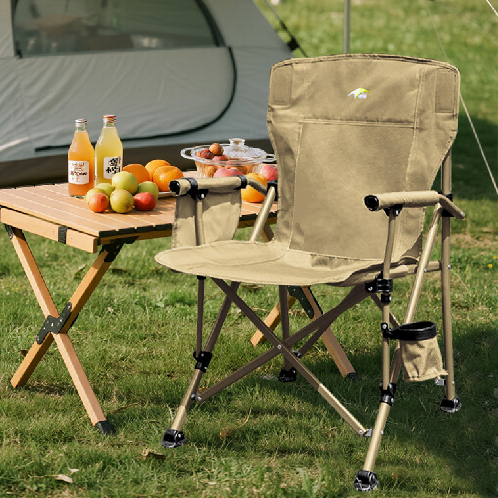 Quick opening camping single folding chair