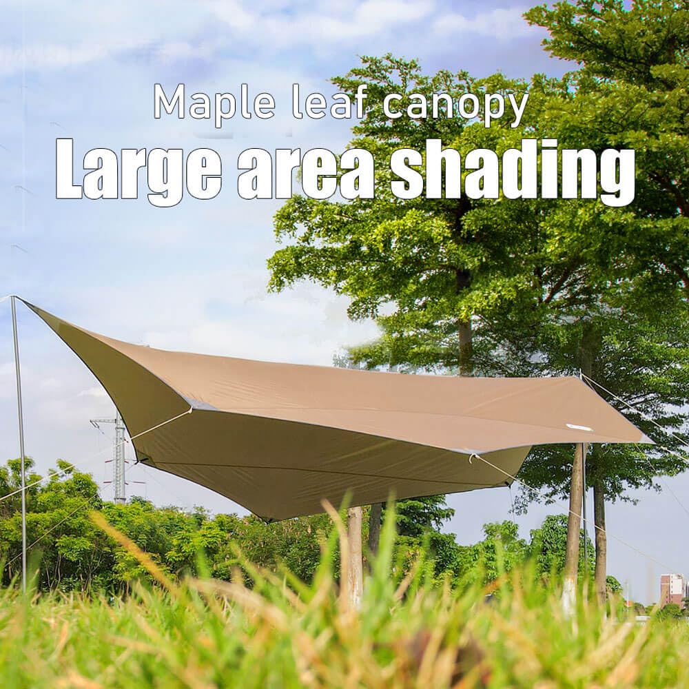Camping Tent Tarp,16.6x14.8 ft Lightweight Hammock Rain Fly UV Protection and PU 3000mm Waterproof Rain Tarp, Large Tarp Shelter for Outdoor Activities
