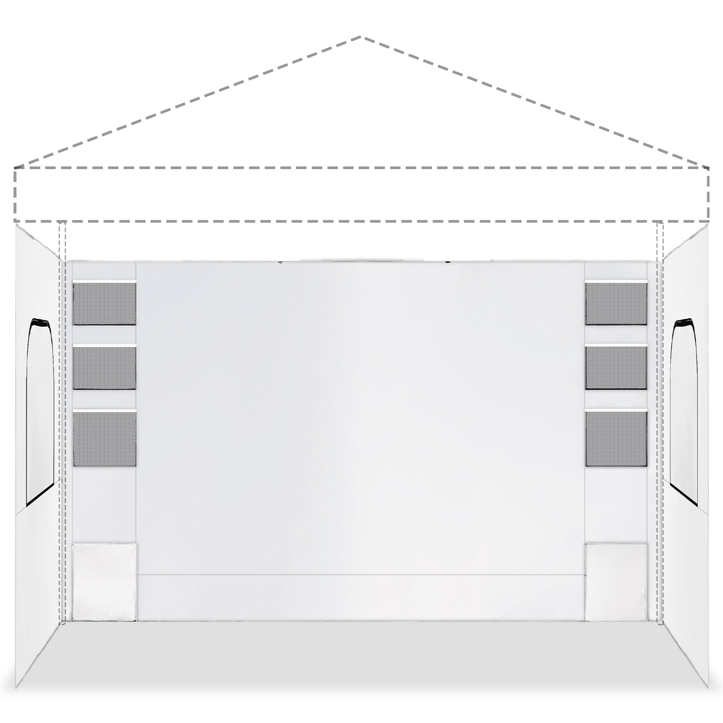 4 in 1 Mutifunction Sidewalls for 10x10 Canopy Tent White