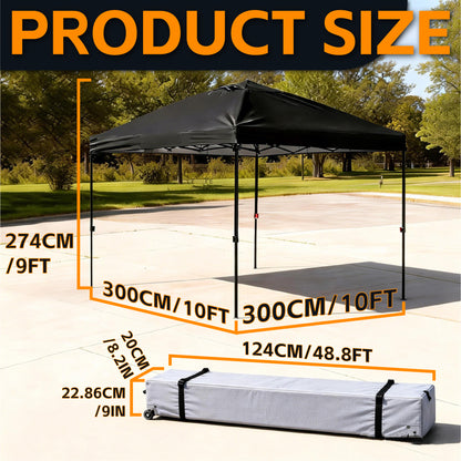 Instant One Hand Quick Setup Canopy 10ft x 10ft  with 2 Air Vents Top