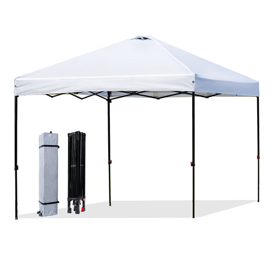 10x10 Straight Leg Pop up Canopy Tent with One Hand Set up Lock