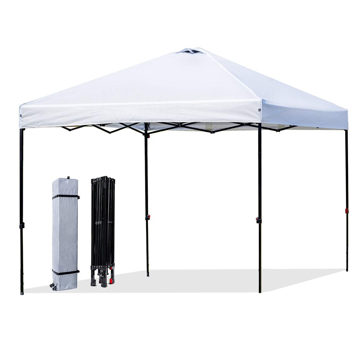 10x10 Straight Leg Pop up Canopy Tent with One Hand Set up Lock