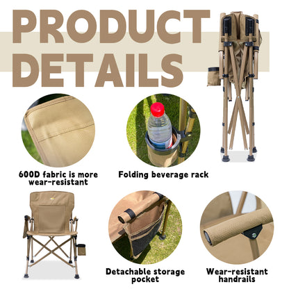 Quick opening camping single folding chair