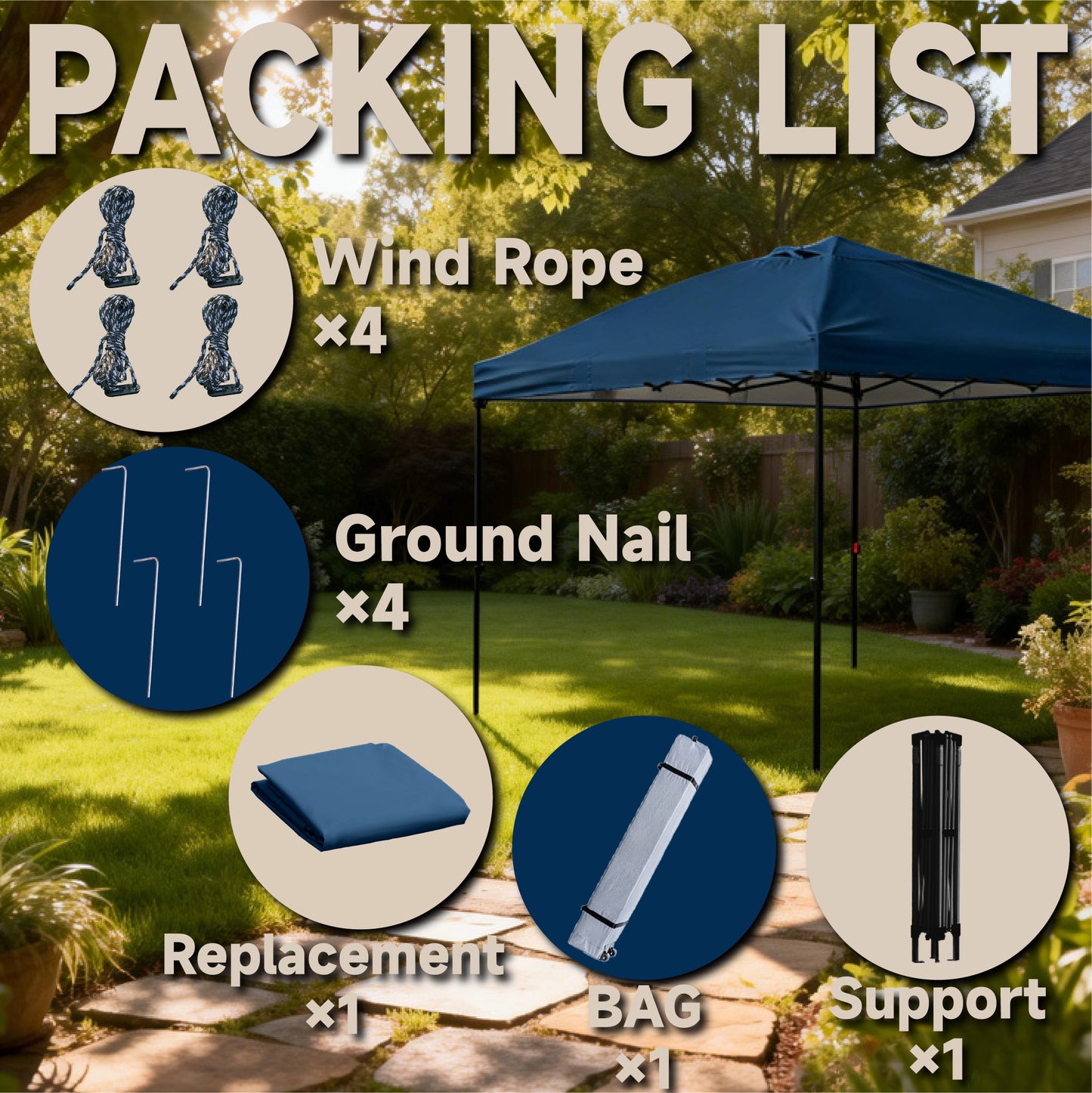 Instant One Hand Quick Setup Canopy 10ft x 10ft  with 2 Air Vents Top