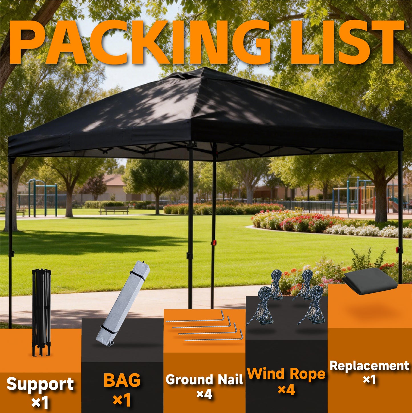 Instant One Hand Quick Setup Canopy 10ft x 10ft  with 2 Air Vents Top