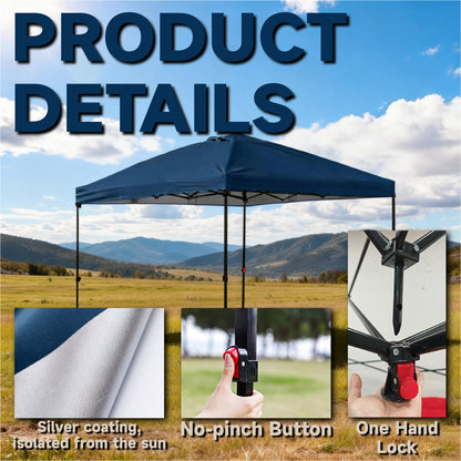 Instant One Hand Quick Setup Canopy 10ft x 10ft  with 2 Air Vents Top