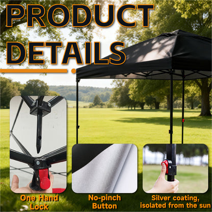 Instant One Hand Quick Setup Canopy 10ft x 10ft  with 2 Air Vents Top