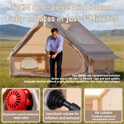 Inflatable Tent Quick Setup Blow Up with Skylight