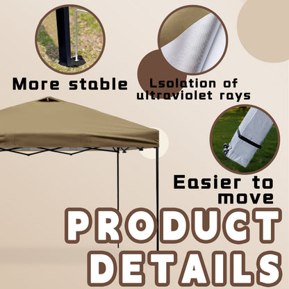 10x10 Pop Up Canopy with 300D 2 Air Vent Top for Outdoor