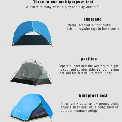 Camping Instant Cabin Tent,1-3 Person Family Tent with Rainfly,Easy Set up Tents,Waterproof Windproof Dome Tent,Outdoor Backpacking Tent for Hiking Travel