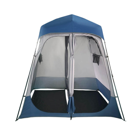 MOQI Camping Shower Tent 2 Room - Outdoor Shower Enclosure Portable Pop up Privacy Changing Tent with Floor, for Outdoor Showers, Changing, Dressing, and Toilets