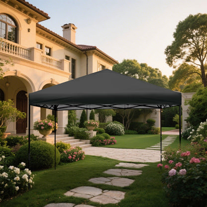 Pop-Up Canopy 8ft x 8ft Square Gazebo for Outdoor Garden without Air Vent