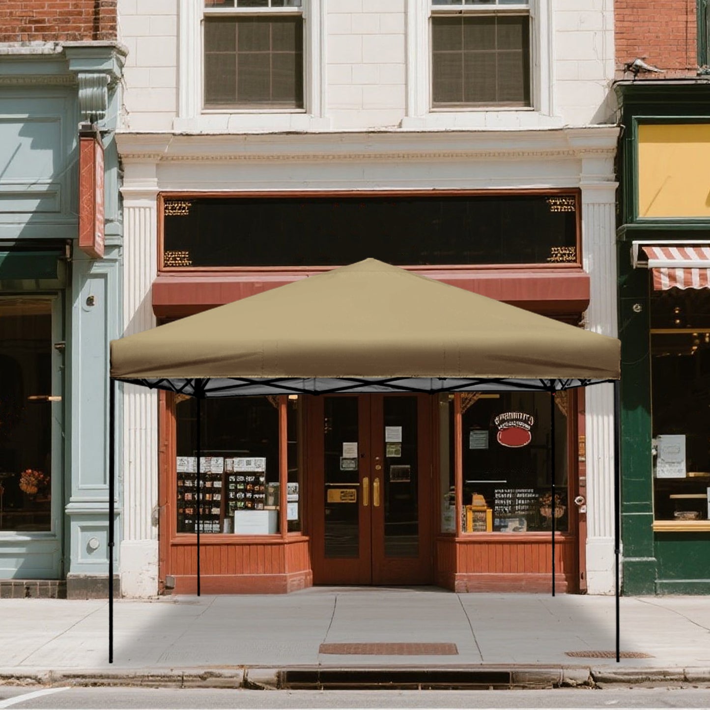 Pop-Up Canopy 8ft x 8ft Square Gazebo for Outdoor Garden without Air Vent