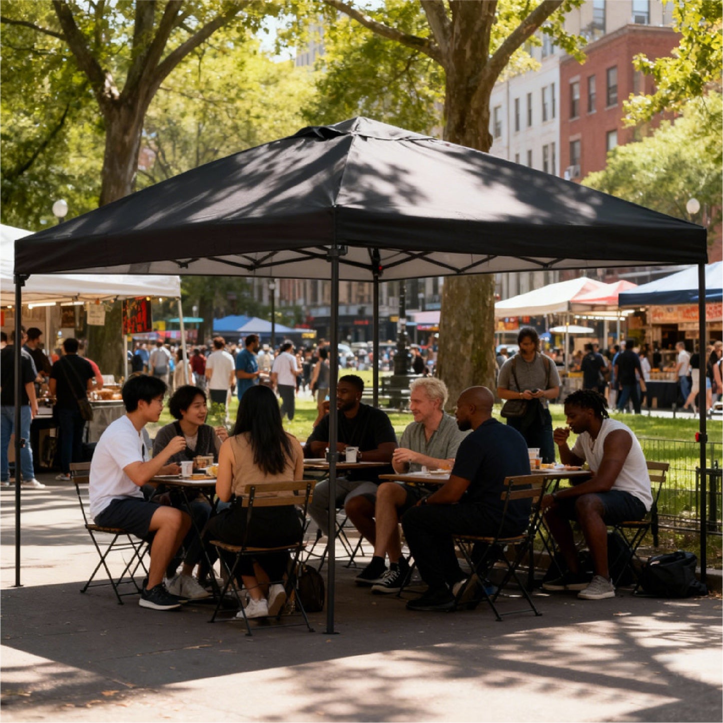 Instant One Hand Quick Setup Canopy 10ft x 10ft  with 2 Air Vents Top