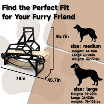 Large Medium Dogs Treadmill with Brake, up to 220lb Dog