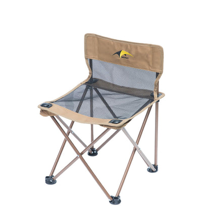 MOQI Mesh Back Camping Chairs, Lightweight Folding Chair Portable Fishing Lawn Beach Chair Heavy Duty for Adults Kids Outdoor, Garden, Patio, (Khaki)
