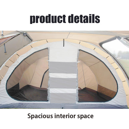 MOQI 8 Person Tent for Camping, Waterproof Family Cabin Tents,1Rooms,2 Halls,Double Door Design, Double Layer Big Tent for Outdoor,Picnic,Camping