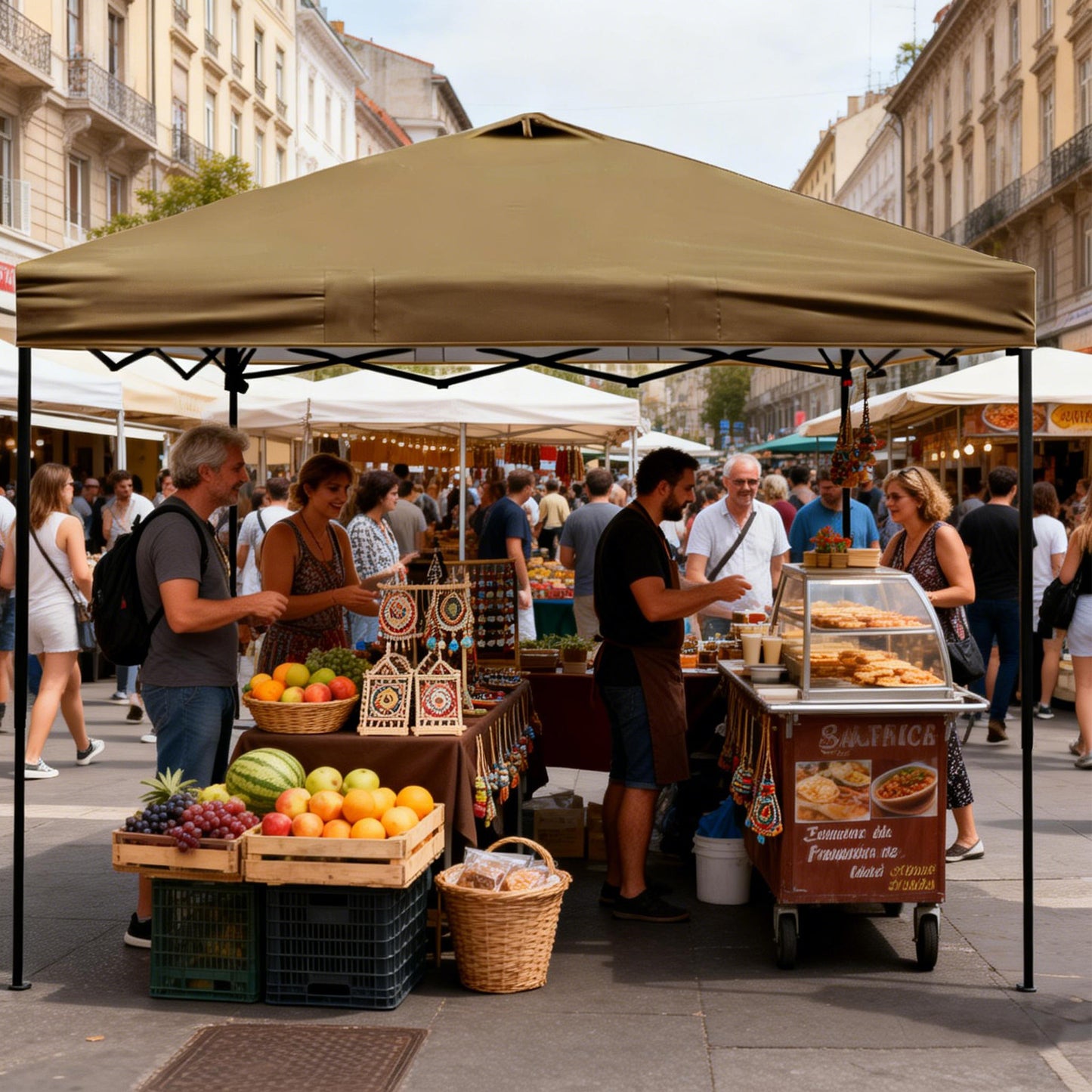 10x10 Pop Up Canopy with 300D 2 Air Vent Top for Outdoor