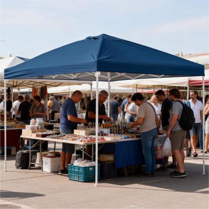 Pop-Up Canopy 10 x 10 with Dark Blue Water-Resistant Top