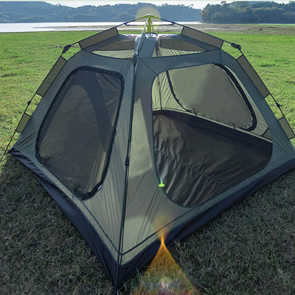 MOQI Pop Up Tents for Camping, 4 Person Instant Family Dome Tent with Removable Rain Fly Waterproof Automatic Tent for Backpacking,Hiking,Outdoor