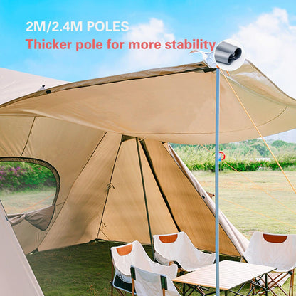 MOQI Canopy Tent, Waterproof and UV-Resistant Shelter,Instant Shade Canopy Tent Double Peak Canopy Shelter with Two Poles,for Hiking, Camping, Party, Khaki