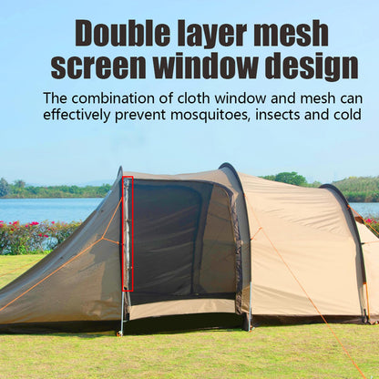 MOQI 8 Person Tent for Camping, Waterproof Family Cabin Tents,1Rooms,2 Halls,Double Door Design, Double Layer Big Tent for Outdoor,Picnic,Camping