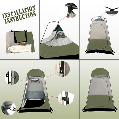 MOQI Oversize Shower Tent 95" H Privacy Shelter,Tall Bathroom Tent Portable Toilet Camp,Changing Tent Dressing Room Camp, Easy Set Up Outdoor Camping Privacy Shelter