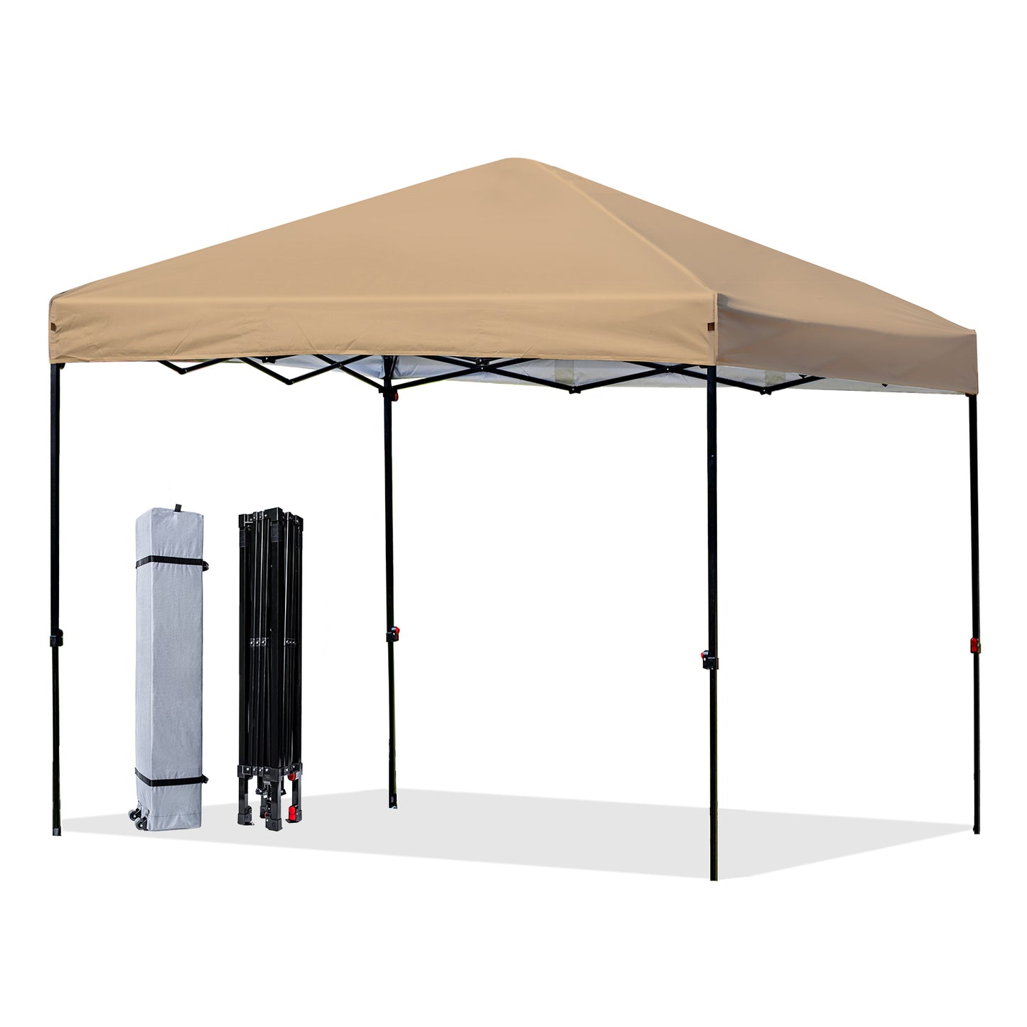10x10 Straight Leg Pop up Canopy Tent with One Hand Set up Lock