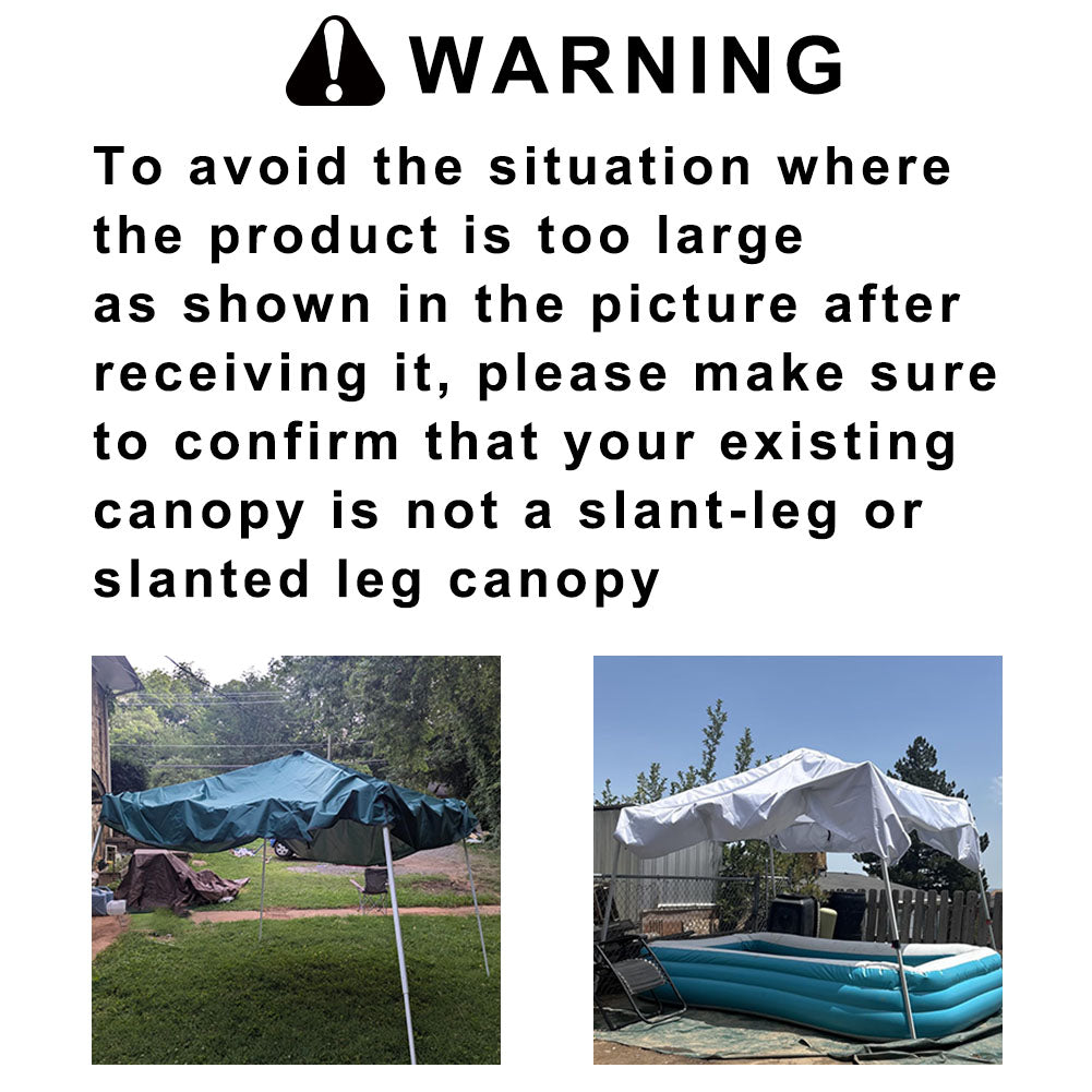 10x10 Straight Leg Canopy Replacement Top without Tent Frame